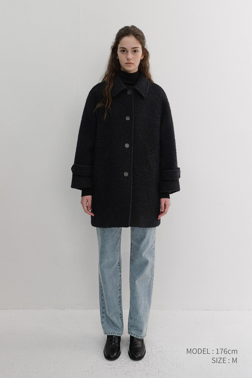 Dunst Alpaca Half Mac Coat Navy