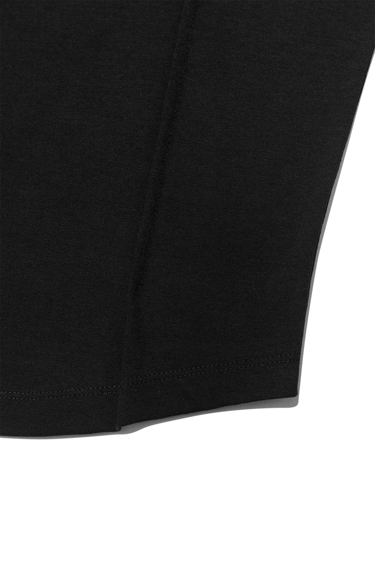 [matinkim] TUCK DETAIL SMALL LOGO TOP IN BLACK