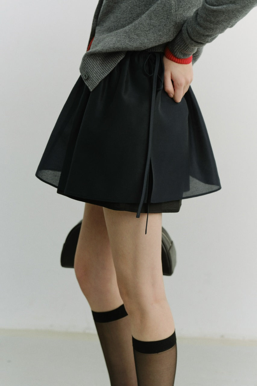 Dunst Layered Volume Skirt Navy