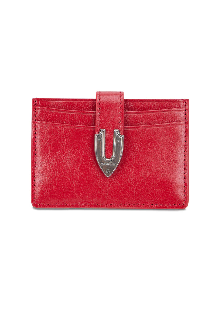 Matinkim Western Buckle Card Wallet IN Red