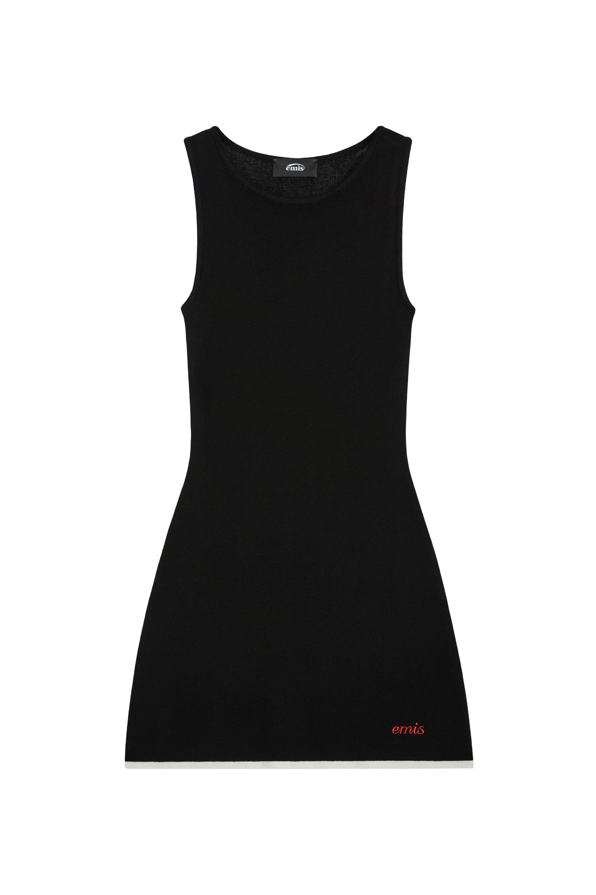 SLEEVELESS KNIT DRESS-BLACK