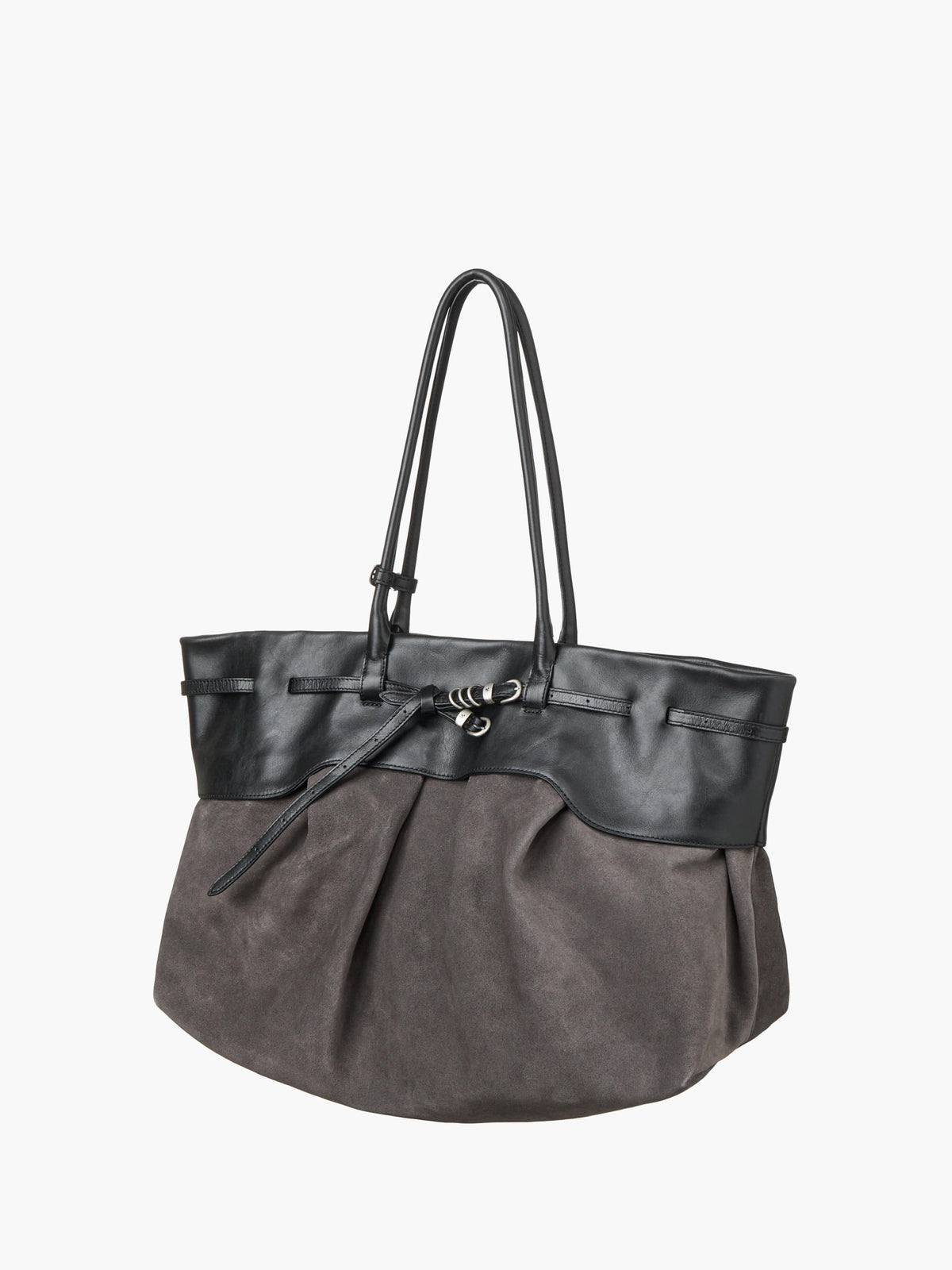 Margesherwood Soft Grandma Layered Bag grey suede