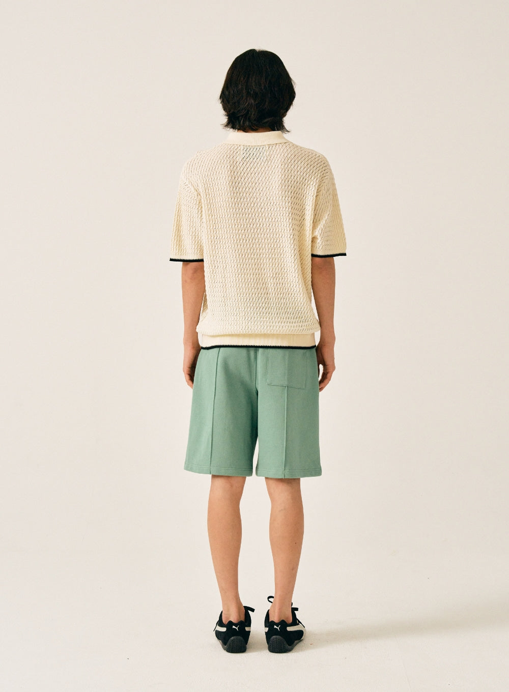 [satur] Teo Cotton Bermuda Pants - Sage Green