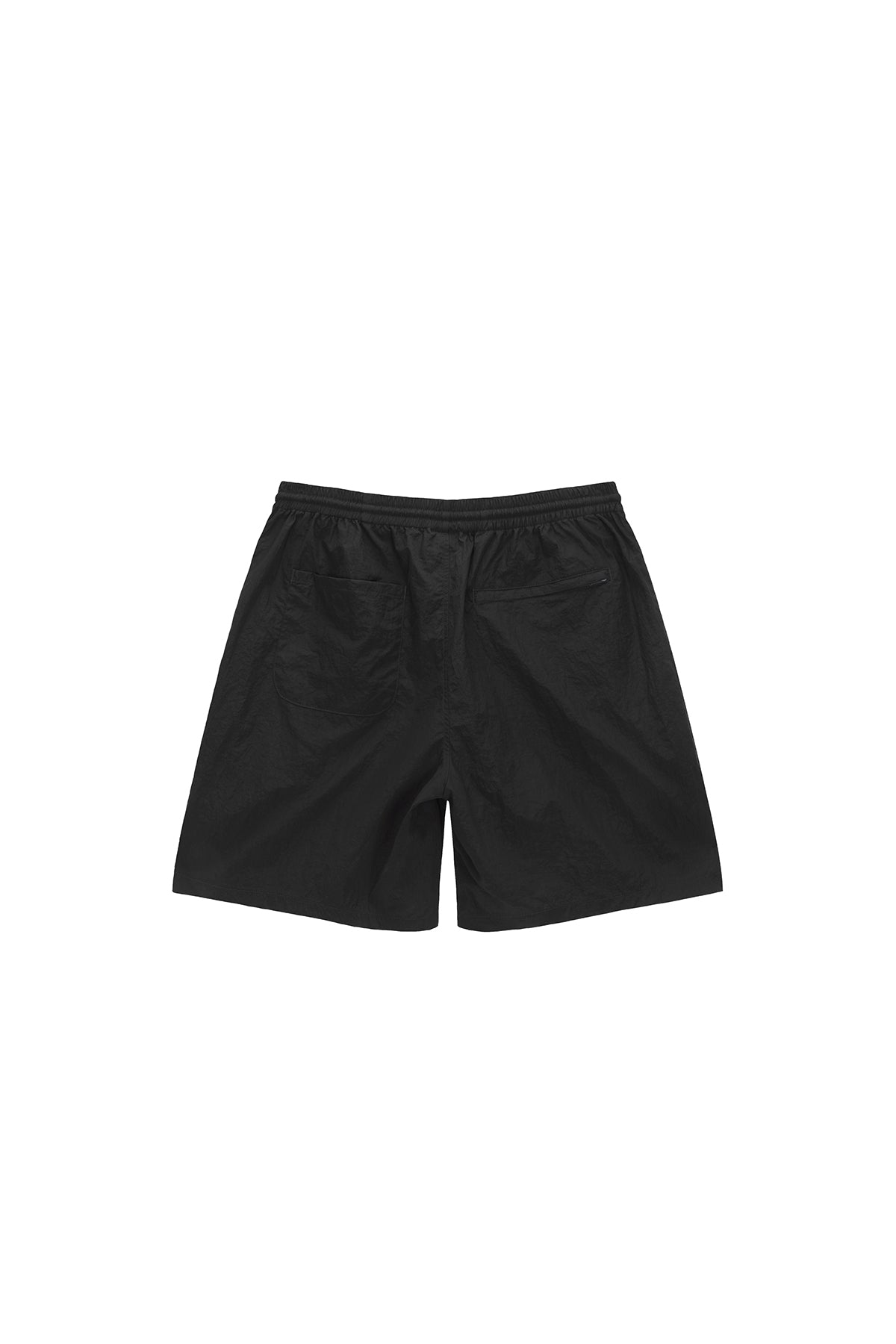 Matinkim Side Point Nylon Half Shorts For Men IN Black