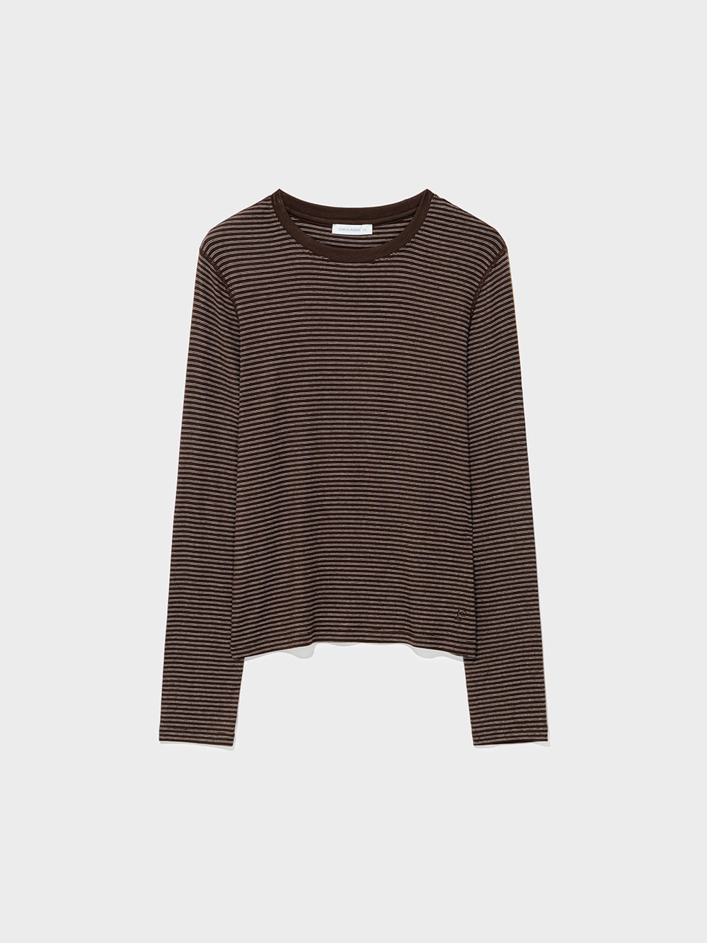 Low Classic Striped Stitch Long Sleeve Tee Brown