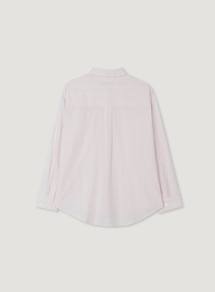 Mango Maniplease Oli Stripe Shirt Light Pink