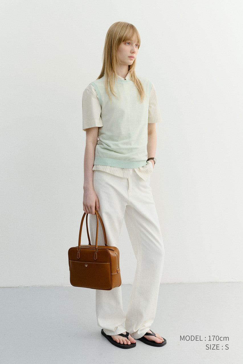 Dunst Unisex Sheer Layering Knit Vest Mint