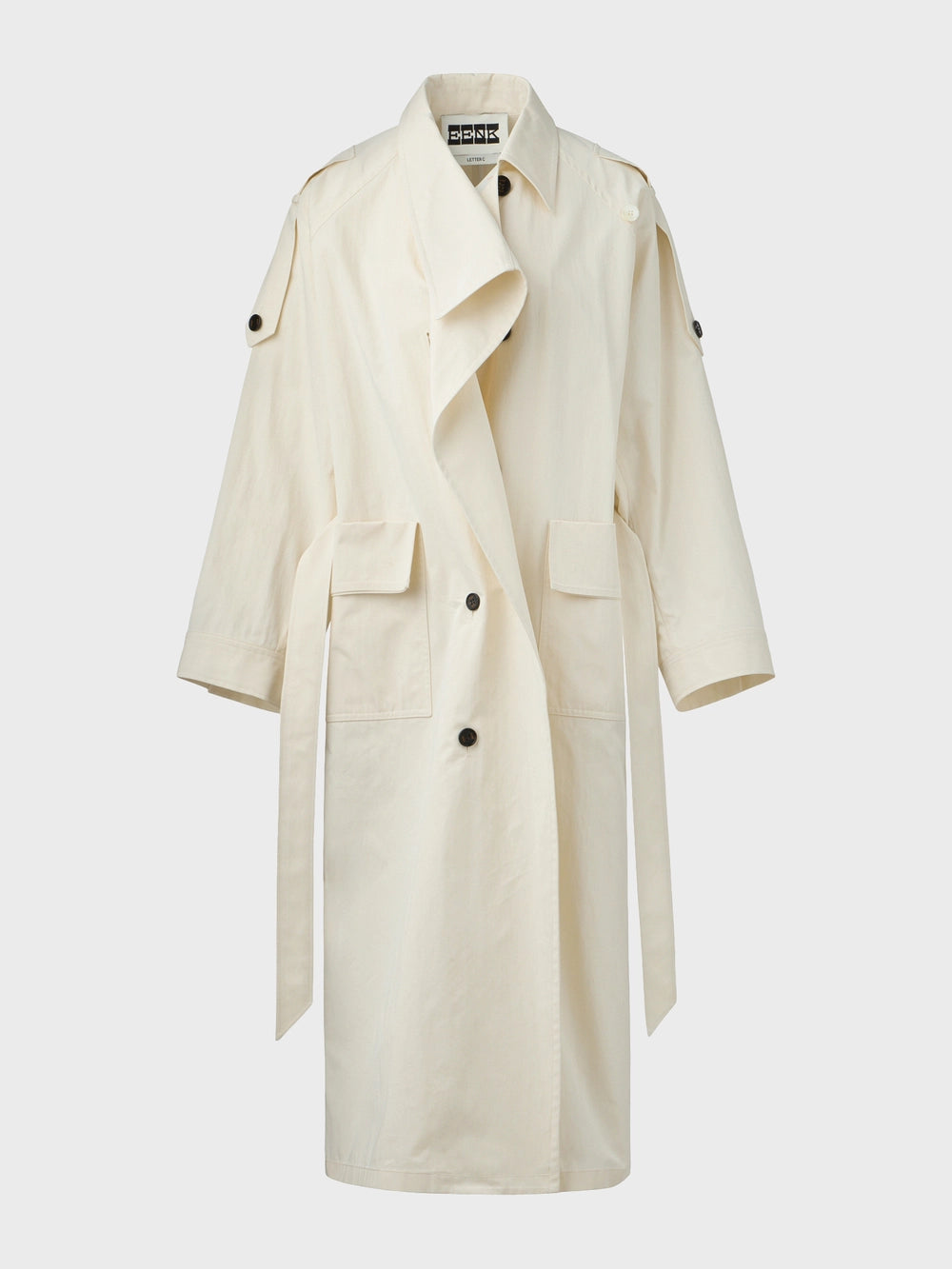 EENK Relaxed Trench Coat - Ivory