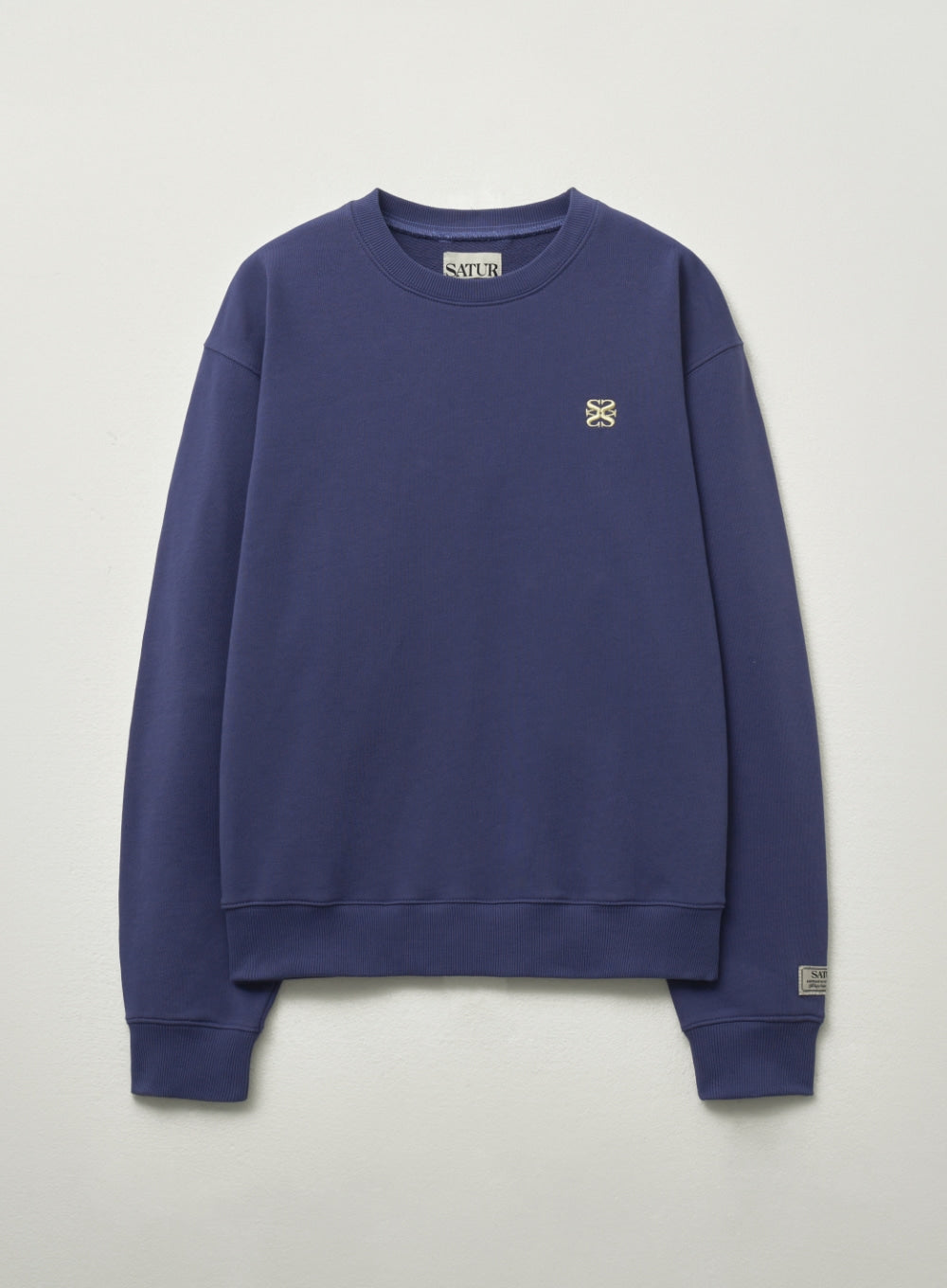 [satur] (W) Loren Small Logo Basic Sweatshirt - Purple