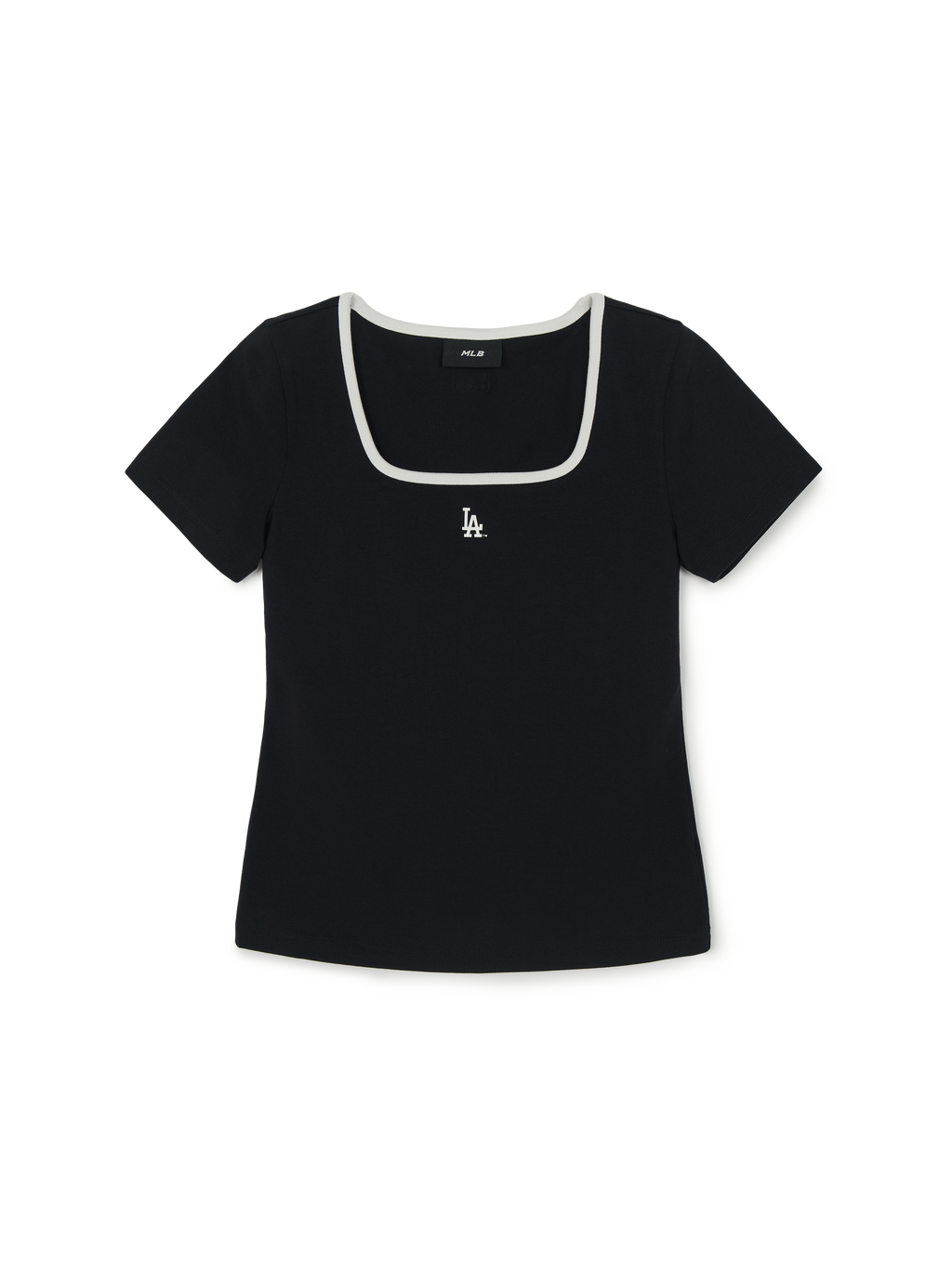 MLB Korea Women's Basic Square Neck Slim Fit T-shirt