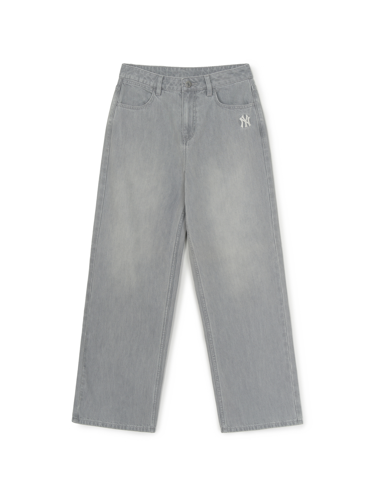 MLB Korea Women's Basic Small Logo Summer Tencel Wide Denim Pants