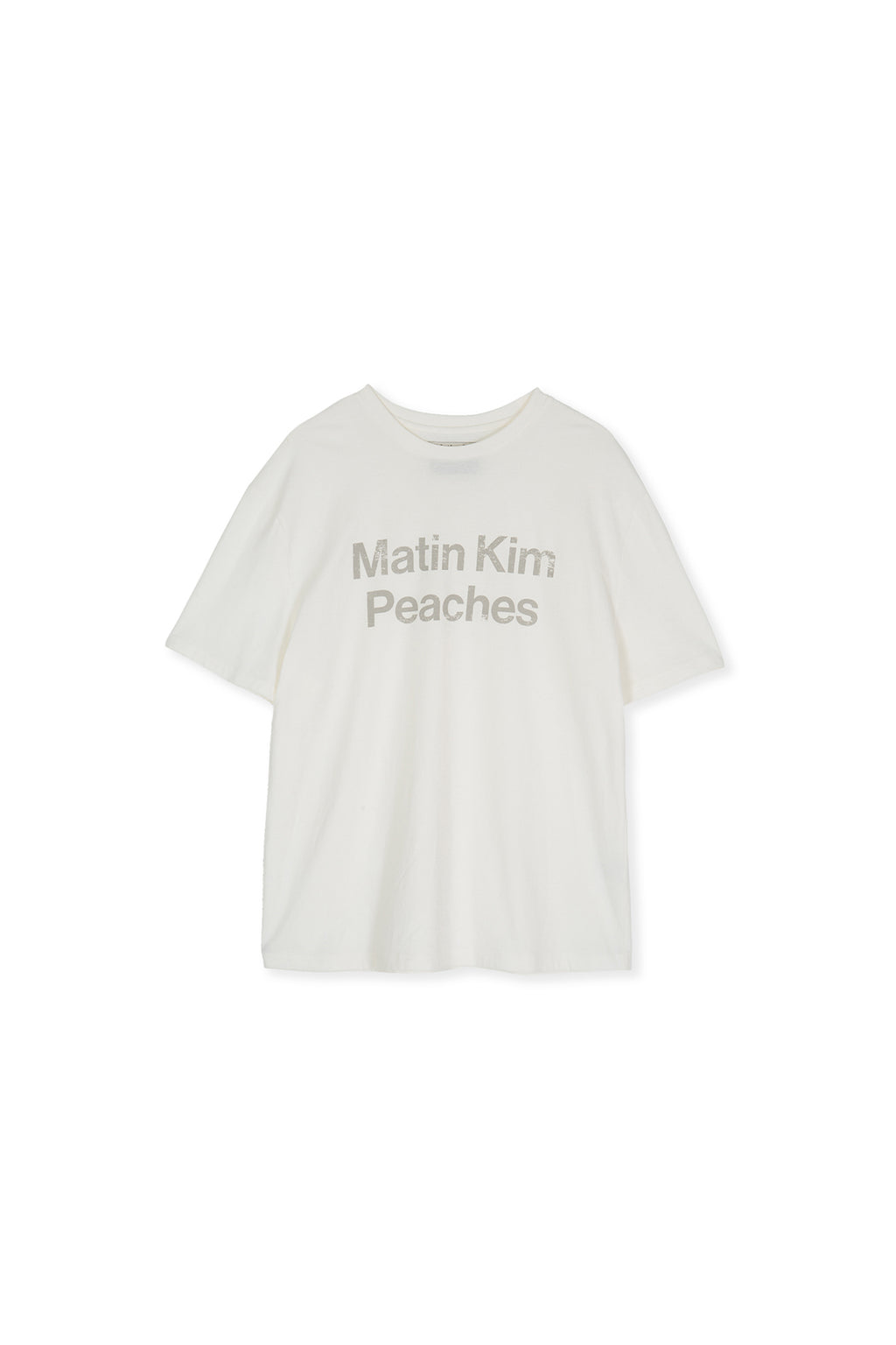 [matinkim] PEACHES LOGO GRAPHIC TOP IN WHITE