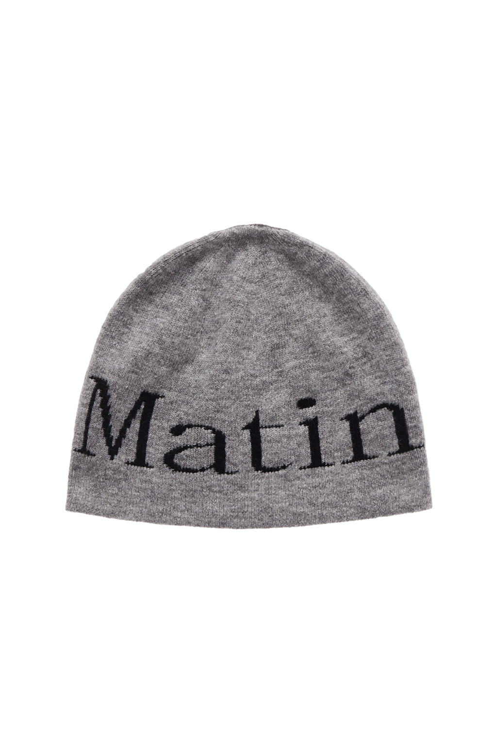 Matinkim Logo Jacquard Short Beanie IN Grey