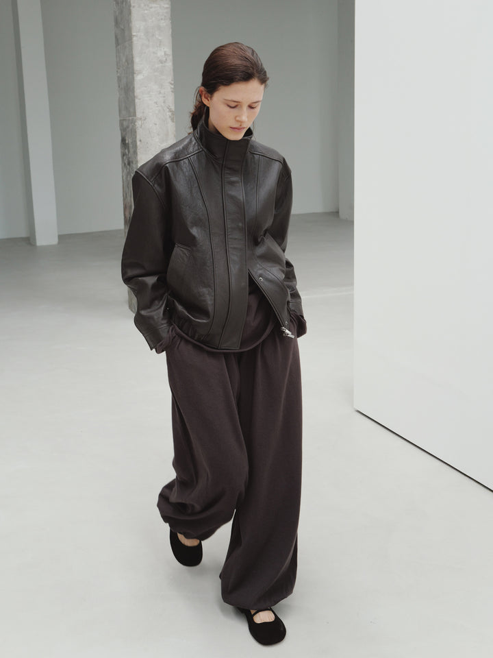 Moia flow knit pants (smoke brown)