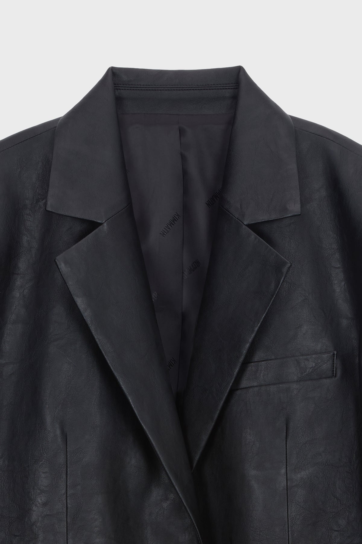 Matinkim Faux Leather Oversize Jacket IN Black
