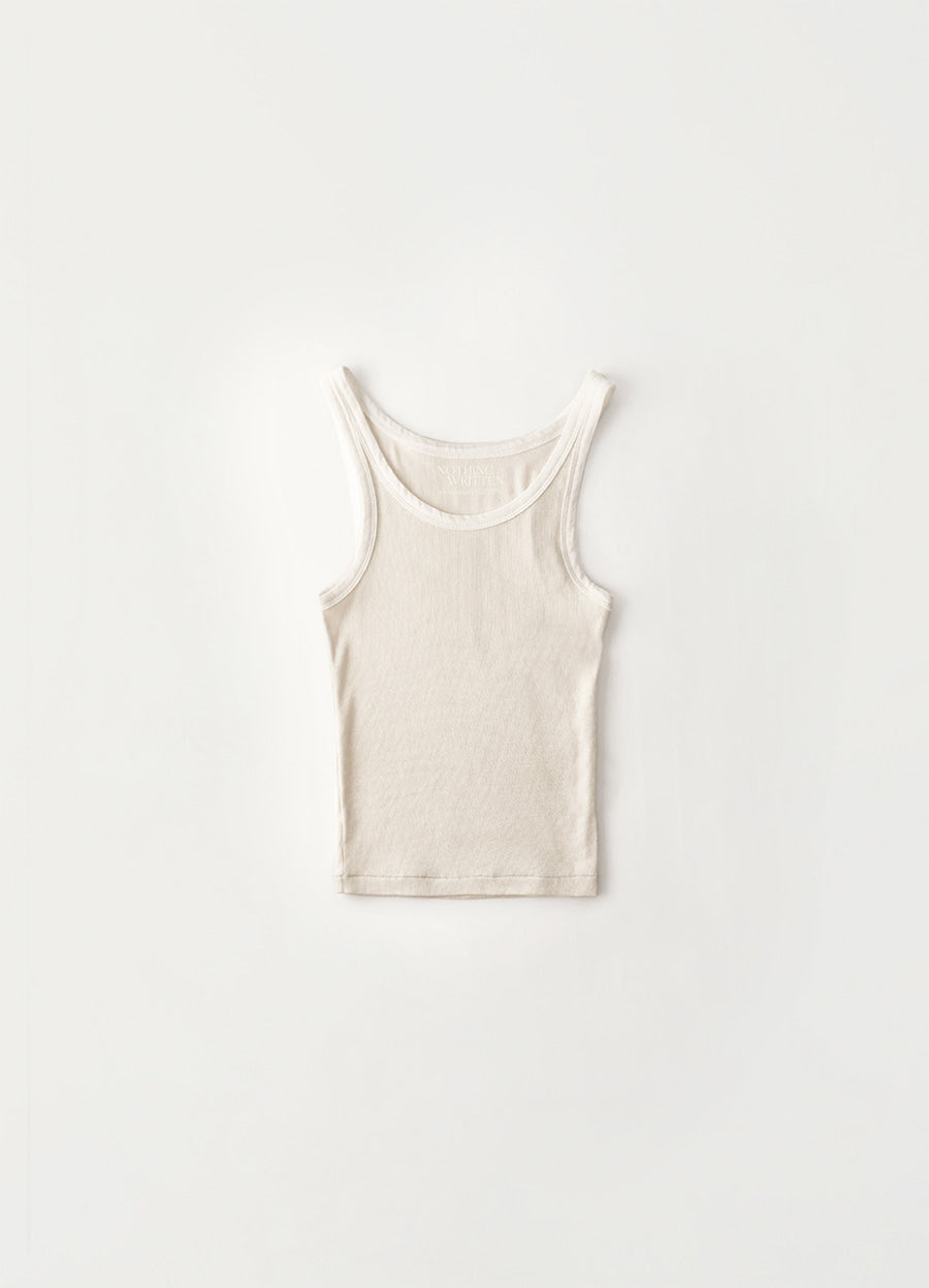 Nothing Written Jelly rib tank top (Ivory)