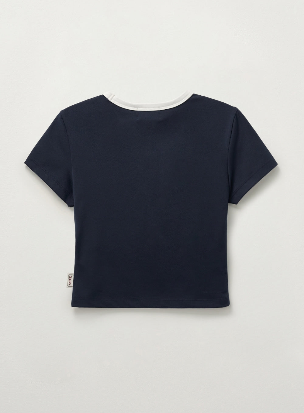 [satur] (W) Apero Crop Ringer T-Shirt - Navy