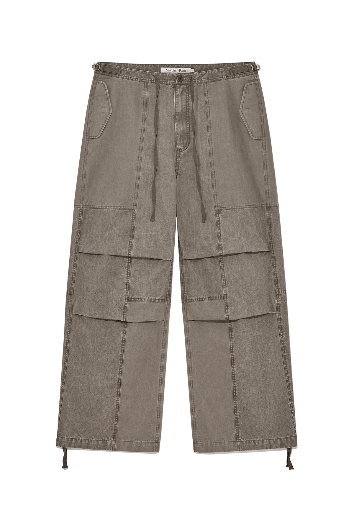 Matinkim Patch Point Washed Cotton Pants IN Brown