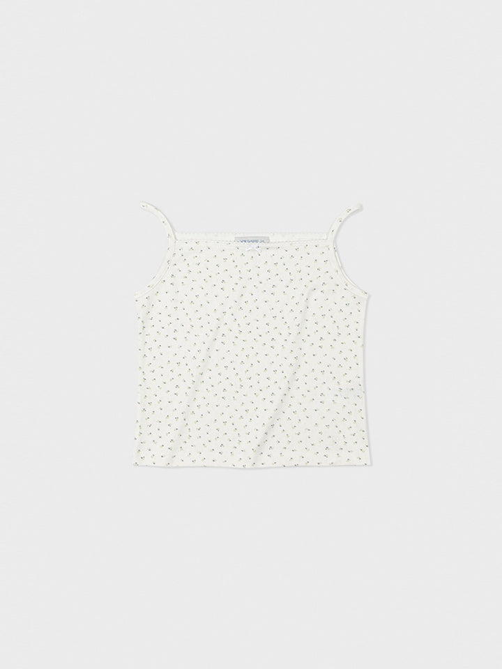 Low Classic Ribbon Pointed Sleeveless Ivory