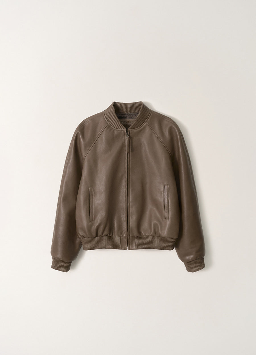 Nothing Written Roche lambskin bomber jacket (Olive)