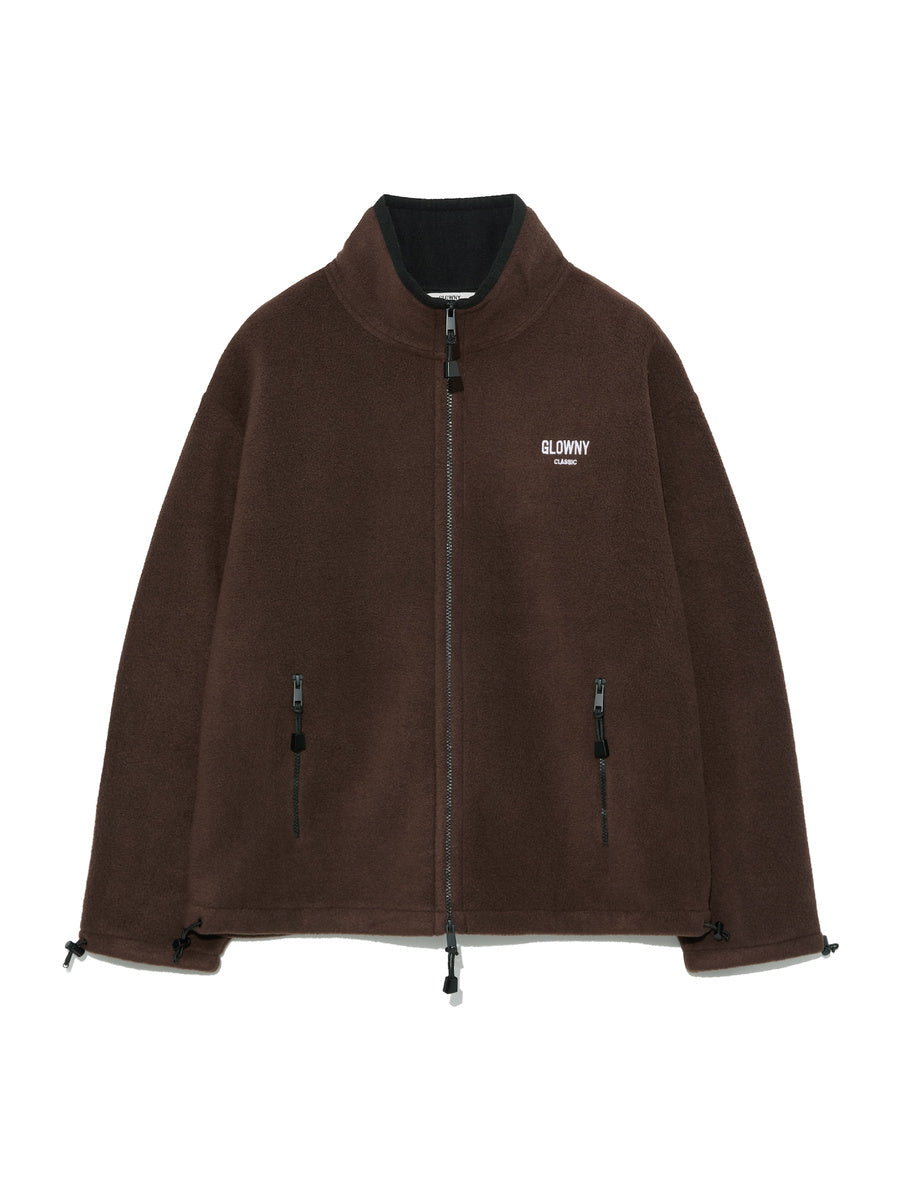 GLOWNY G Fleece Zip Up (Brown)