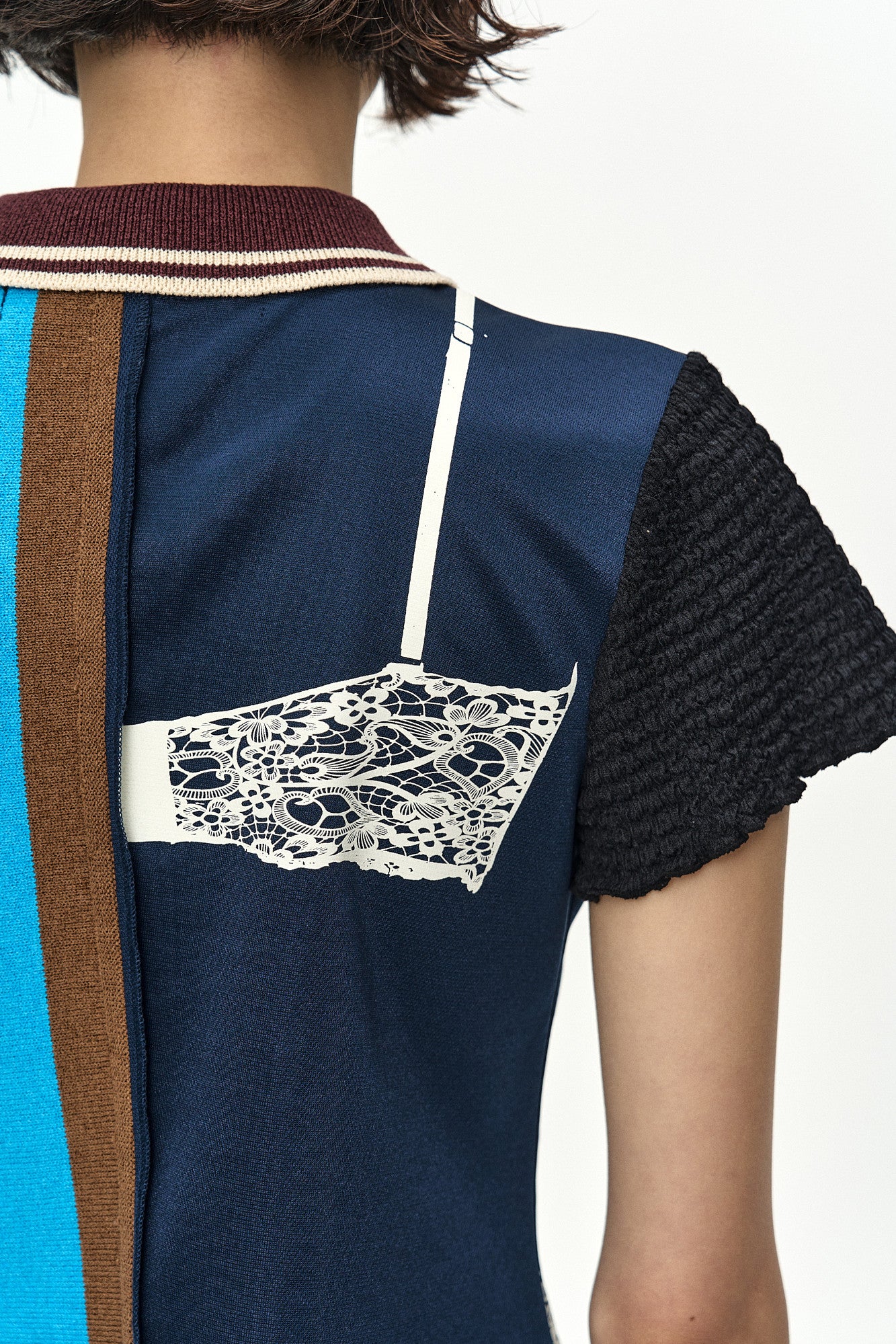 Andersson Bell Reworked Football Collar Top