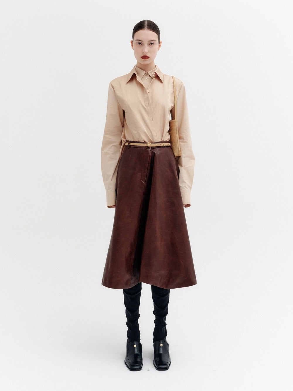 EENK Double Layer Collar Shirt - Beige