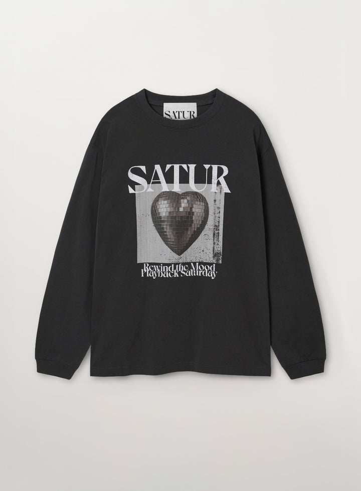 Satur Mirrorball Graphic Long Sleeve - Charcoal