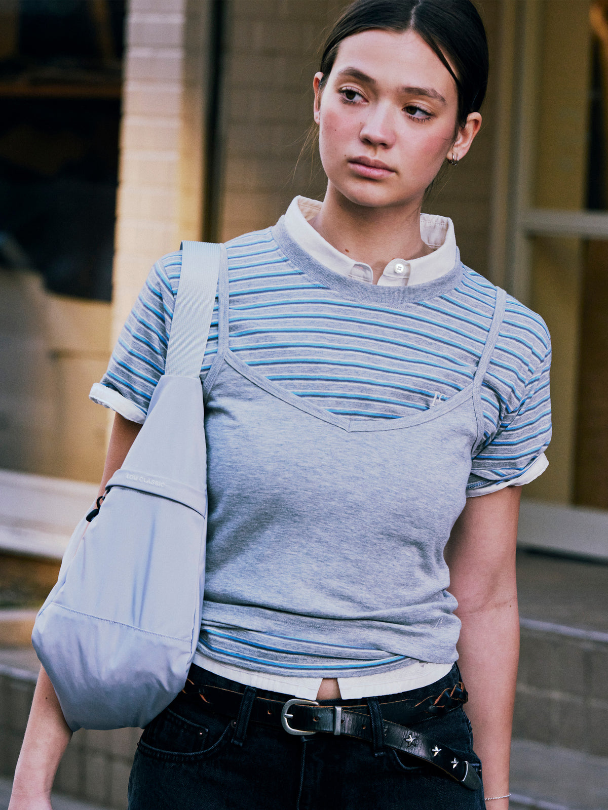 Low Classic Lc Small Cross Bag Silver
