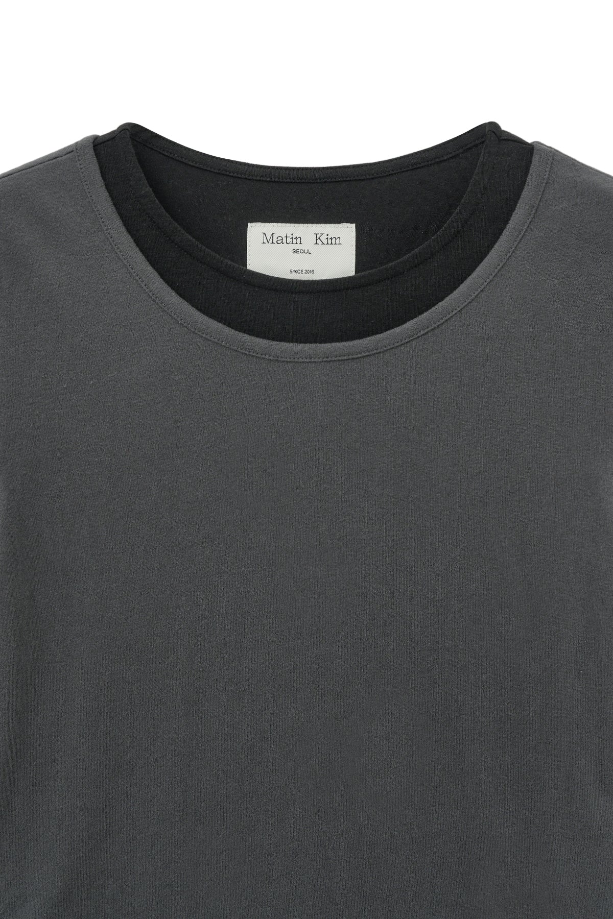 Matinkim Layered Point Slim Top IN Charcoal