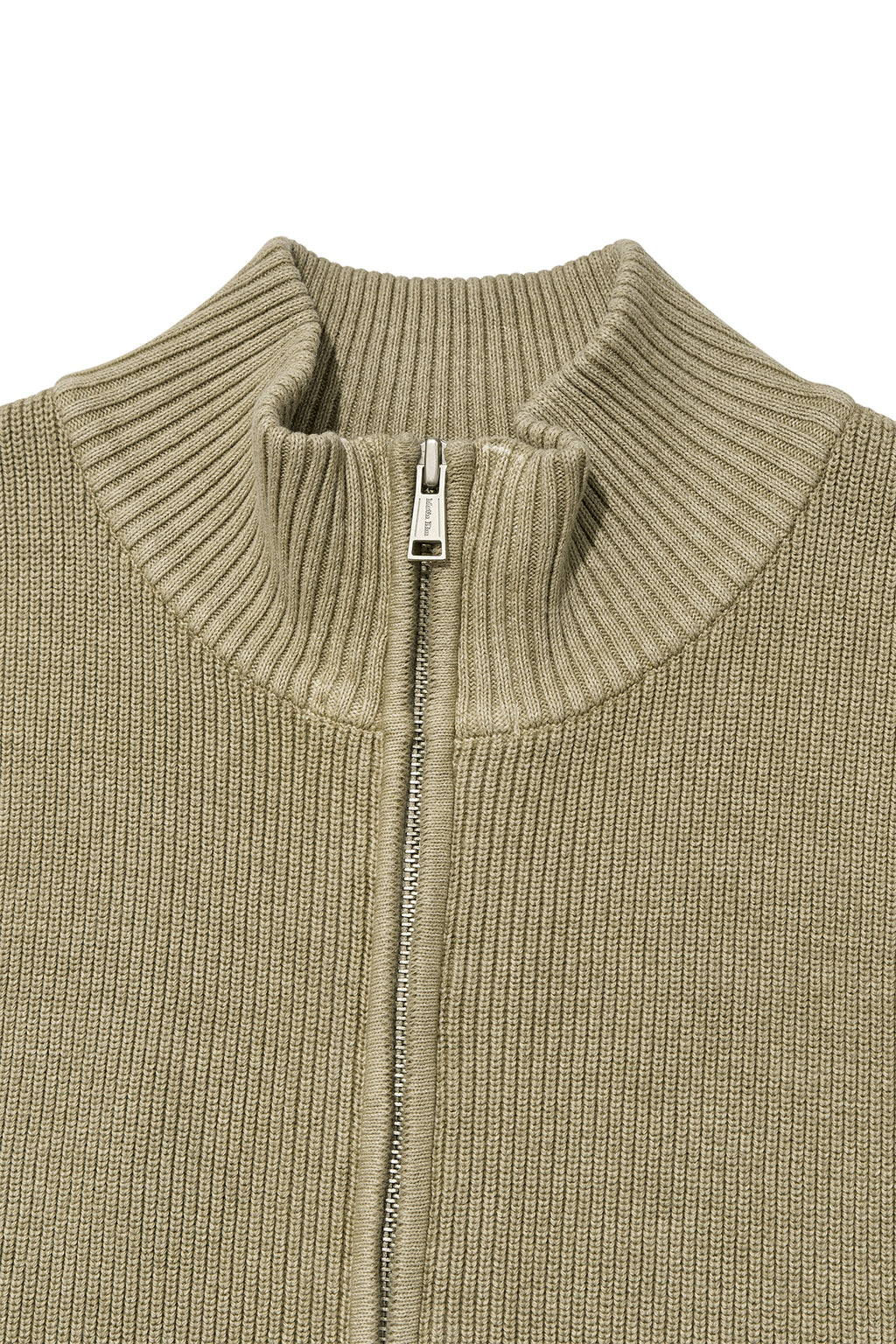 [matinkim] LOGO POINT WASHED KNIT VEST FOR MEN IN LIGHT KHAKI