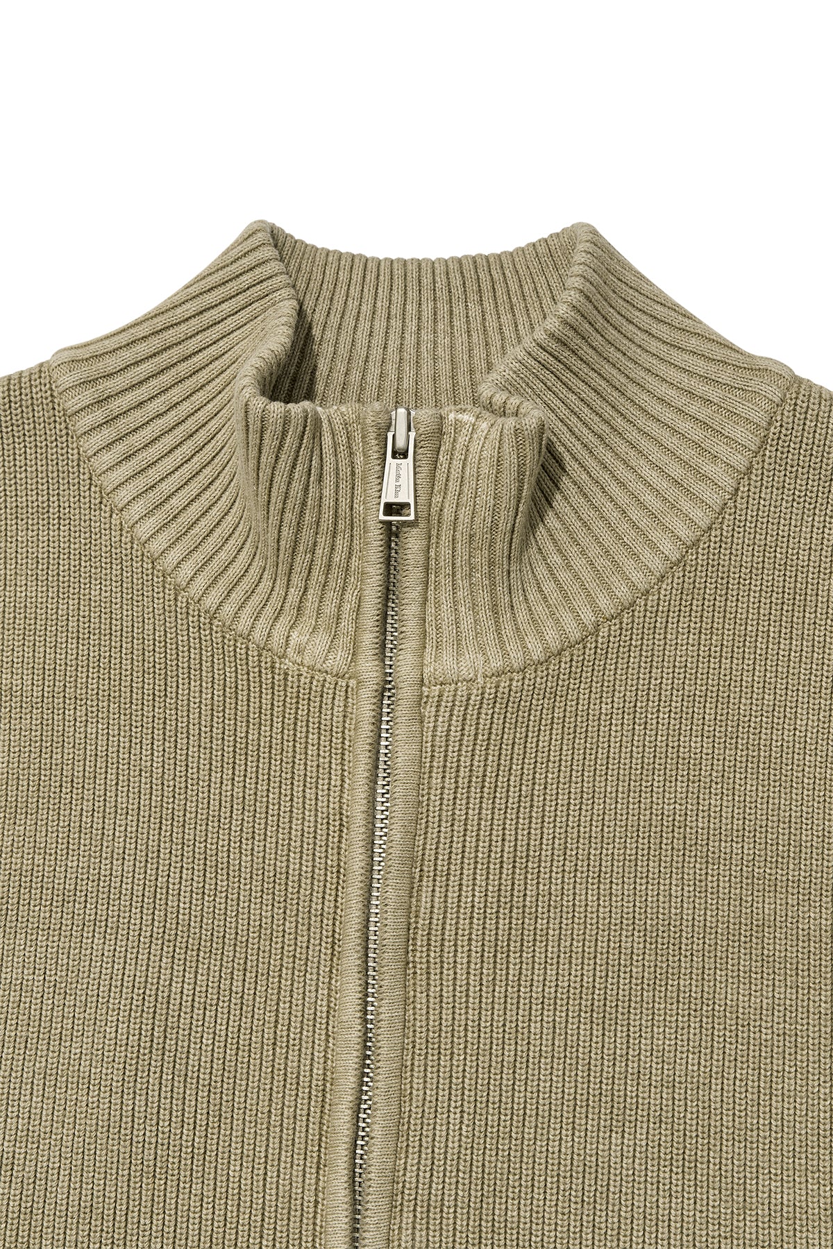 [matinkim] LOGO POINT WASHED KNIT VEST FOR MEN IN LIGHT KHAKI