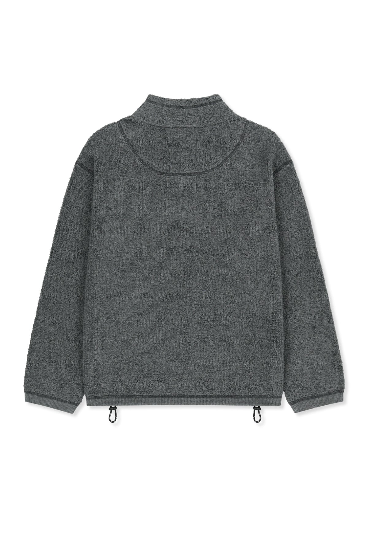 Matinkim Boucle Texture Knit Zip UP IN Grey