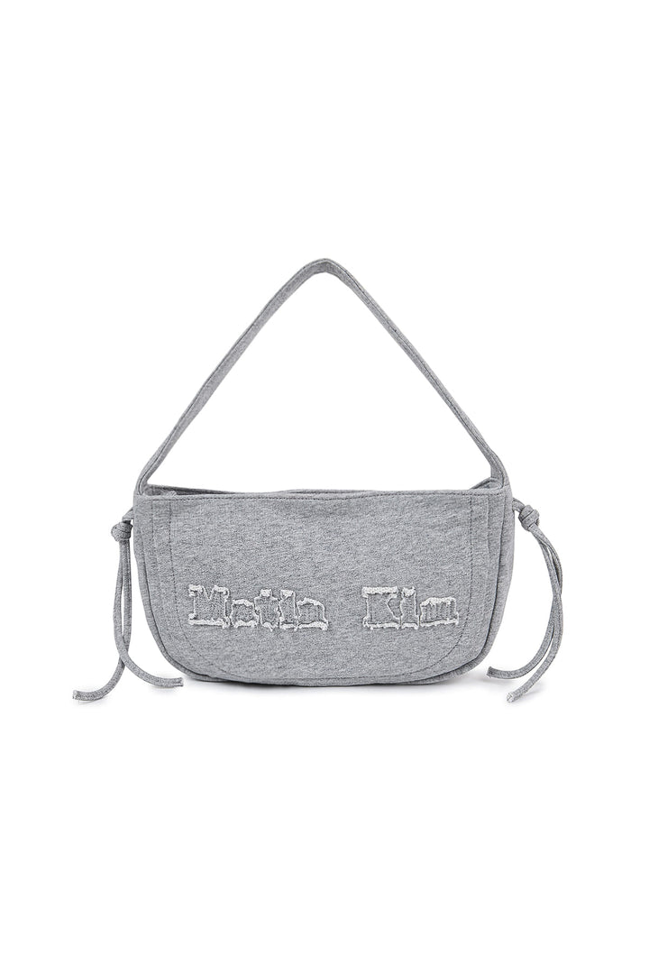 Matinkim Applique Logo Jersey Shoulder Bag IN Grey