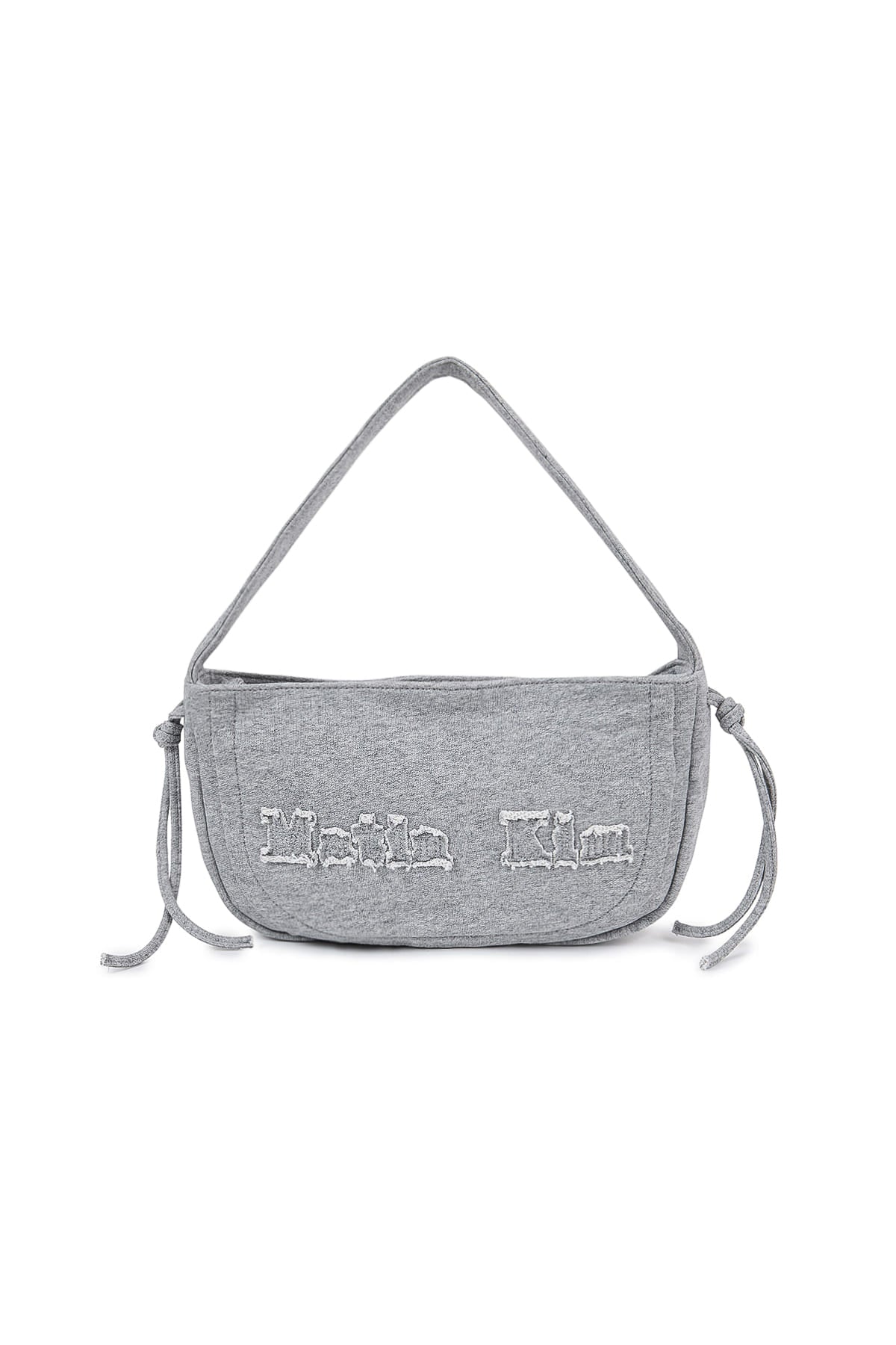 [matinkim] Applique Logo Jersey Shoulder Bag IN Grey