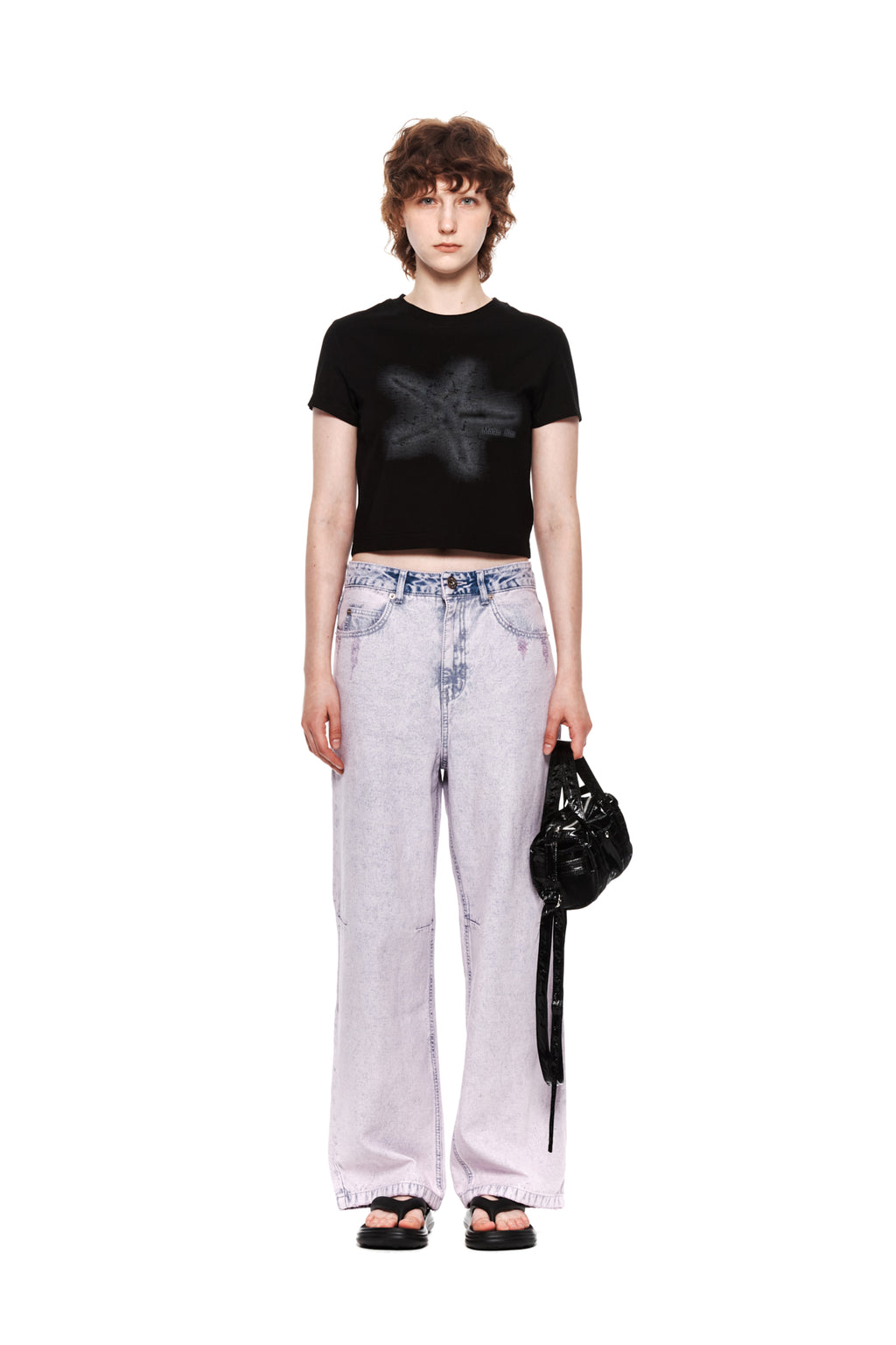 Matinkim Color Washed Denim Pants IN Pink