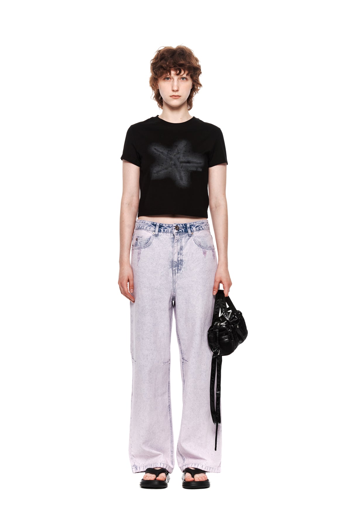 Matinkim Color Washed Denim Pants IN Pink