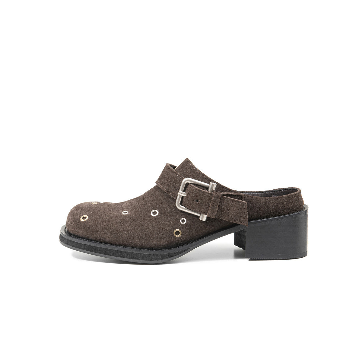 Osoi Brocle Clog Suede Mocha Eyelets