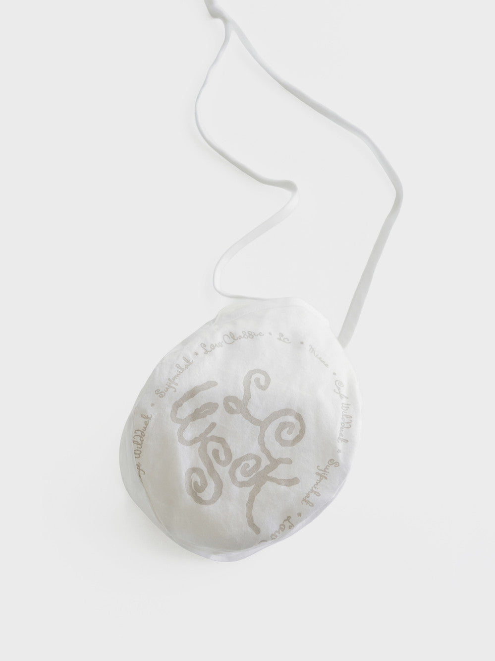 [Low Classic] Mirae Graphic Mini Cotton Bag_White