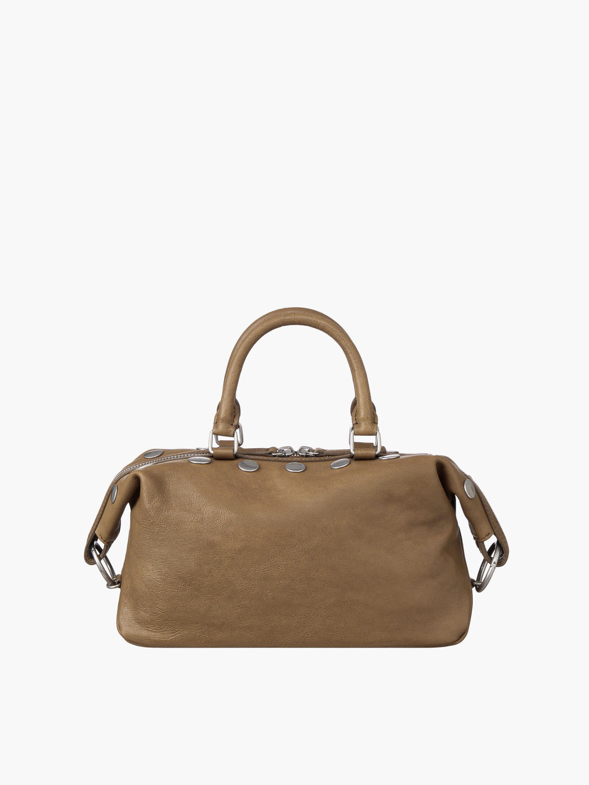 Margesherwood Dumpling Stud Mini vintage camel washed nappa