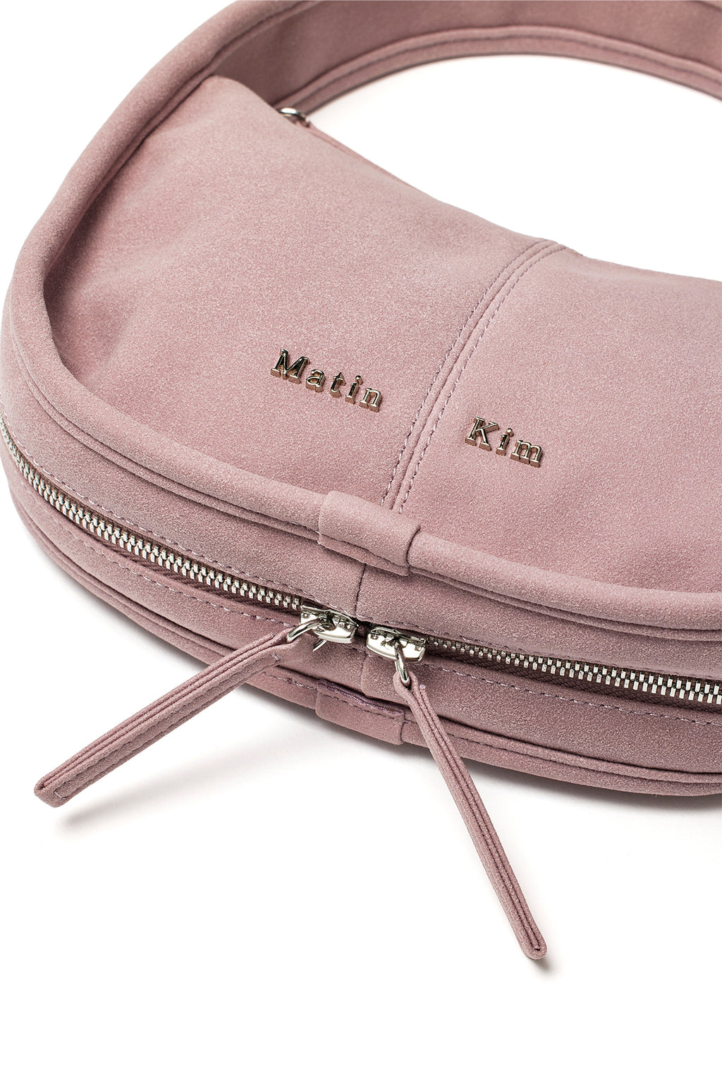 [matinkim] ZIP AROUND SUEDE MINI BAG IN LILAC