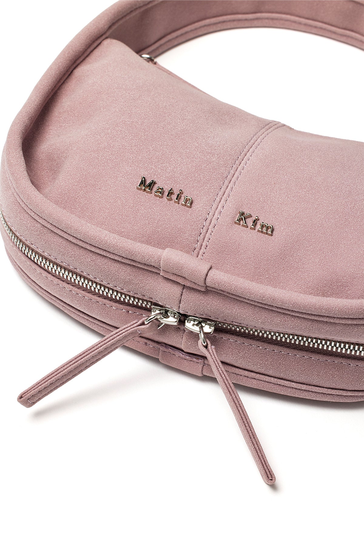 [matinkim] ZIP AROUND SUEDE MINI BAG IN LILAC