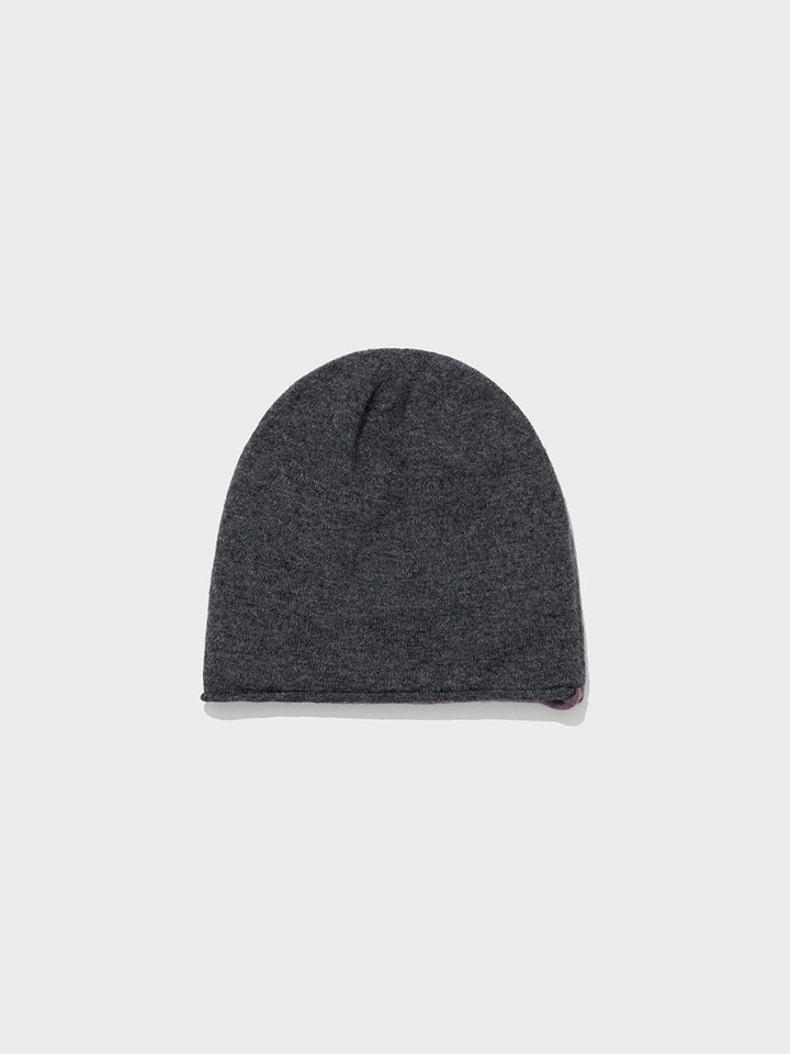 Low Classic Wool Blend Reversible Beanie Charcoal