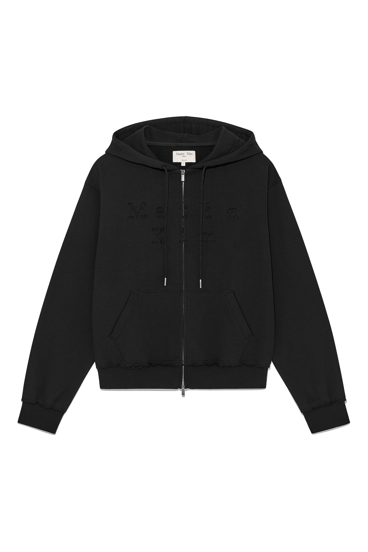 Matinkim Applique Cutted Logo Hoody Zip UP IN Black