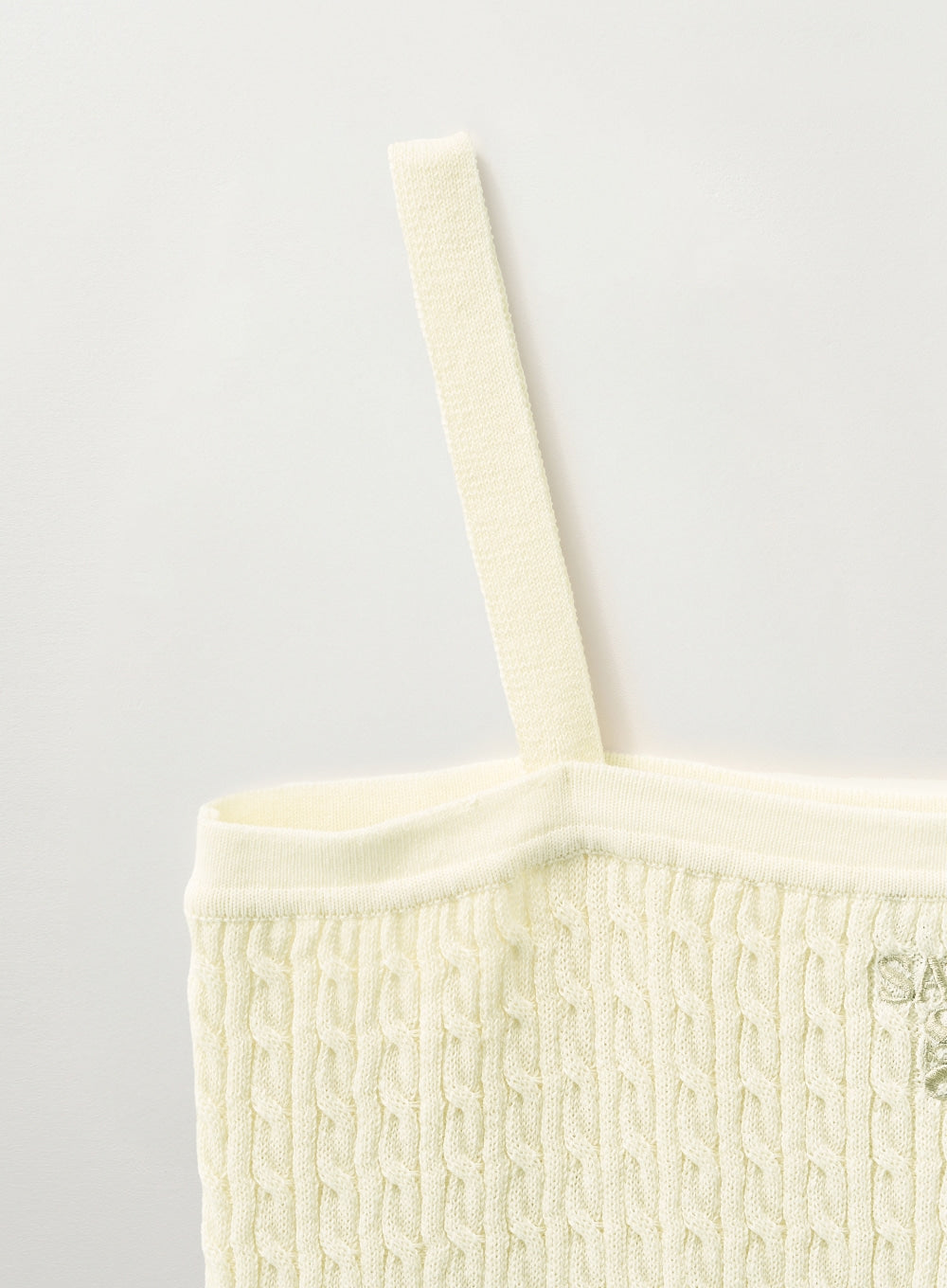 [satur] (W) Cable Knit Camisole - Cream