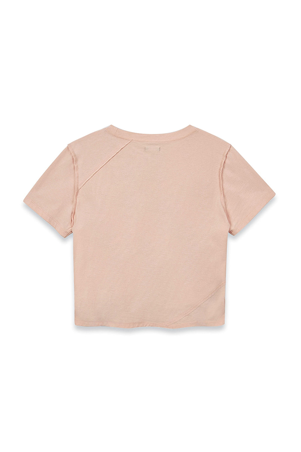 [matinkim] DIAGONAL LOGO REVERSIBLE CROP TOP IN LIGHT ORANGE