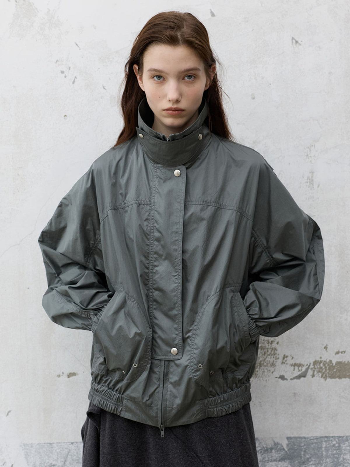Raive Nylon High Neck Jumper