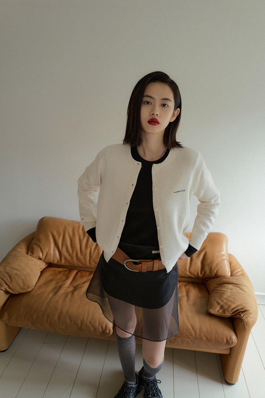 Overdueflair Overdue Wool Cardigan Cream