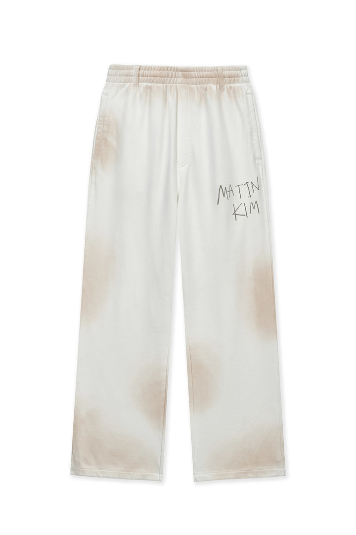 Matinkim Vintage Washed Logo Sweatpants IN Ivory
