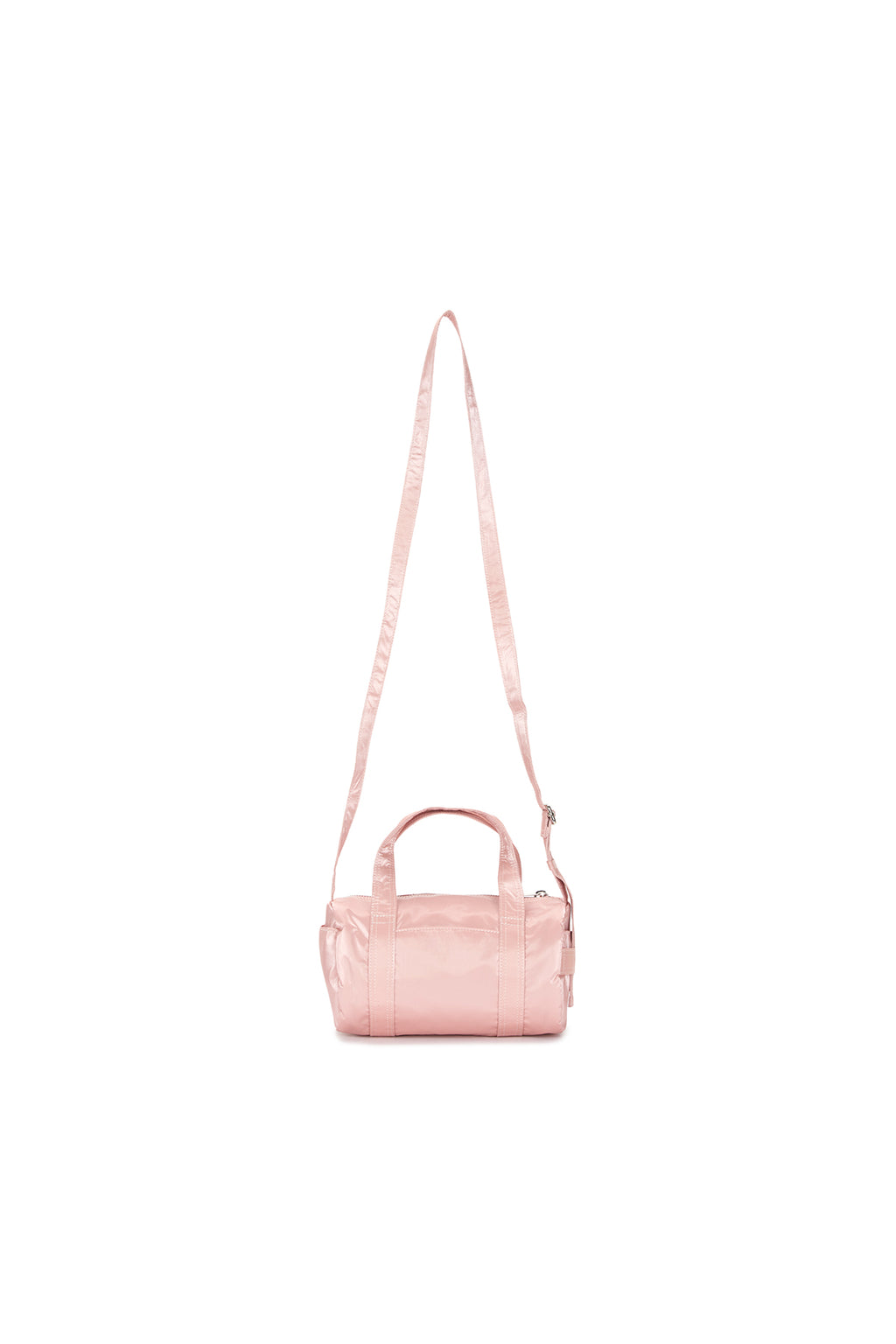 [matinkim] GLOSSY LOGO SPORTY MINI DUFFEL BAG IN LIGHT PINK